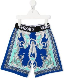 Versace Kids Zwembroek met barokprint Blauw