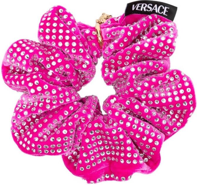 Versace Scrunchie met amulet Roze