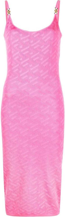 Versace Kokerjurk met jacquard Roze