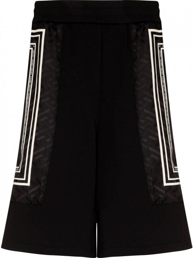 Versace Trainingsshorts met print Zwart