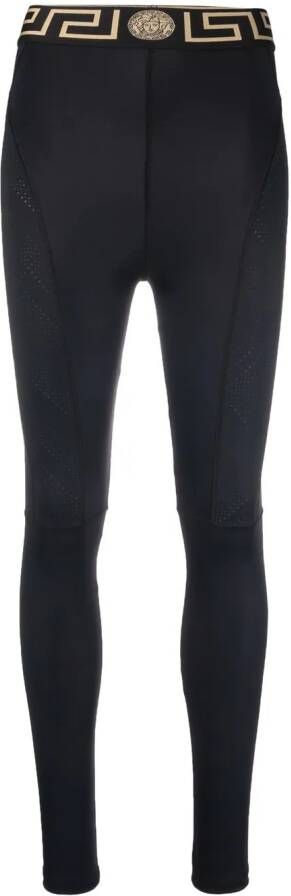 Versace Legging met Greca tailleband Zwart