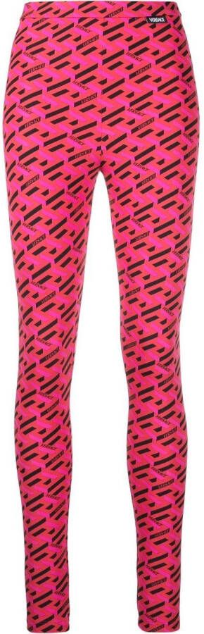 Versace Legging met print Rood