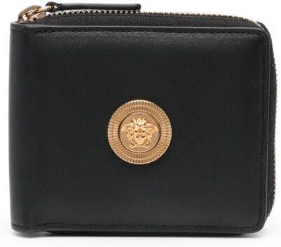 Versace Leren portemonnee Zwart