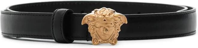 Versace Leren riem Zwart
