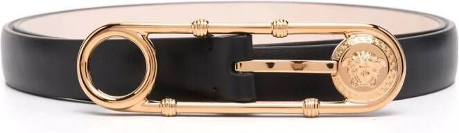 Versace Leren riem Zwart