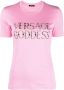 Versace T-shirt met tekst Roze - Thumbnail 1
