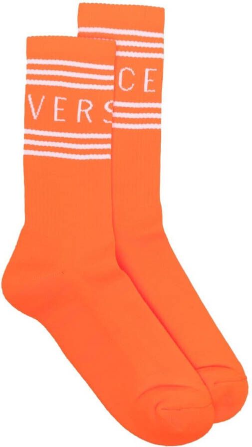 Versace Sokken met intarsia logo Oranje