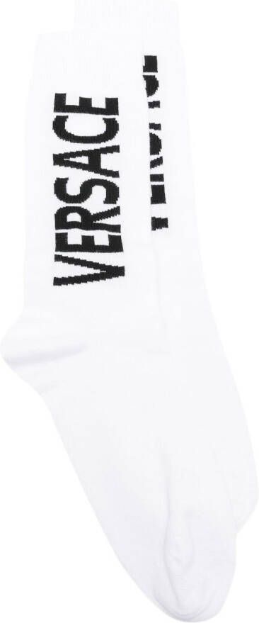 Versace Sokken met logo Wit