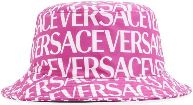 Versace Vissershoed met logoprint Roze