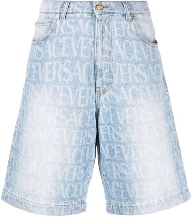 Versace Denim shorts Blauw