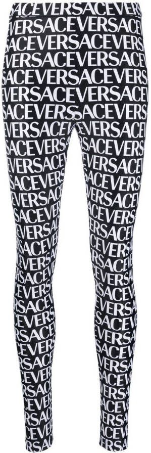 Versace Legging met logoprint Zwart