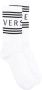 Versace 1990s geribbelde sokken met logo Wit - Thumbnail 1
