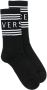 Versace 1990s geribbelde sokken met logo Zwart - Thumbnail 1