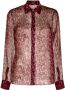 Versace Semi-doorzichtig shirt Roze - Thumbnail 1