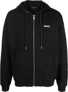 Versace Hoodie met logoprint Zwart