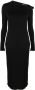 Versace Midi-jurk met lange mouwen Zwart - Thumbnail 1