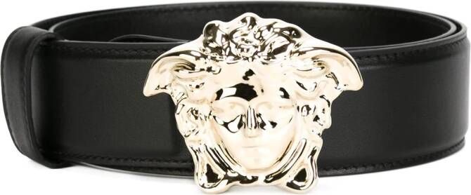 Versace Leren riem Zwart