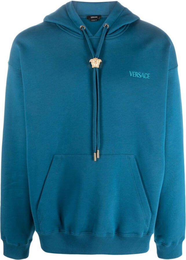 Versace La Medusa katoenen hoodie Blauw