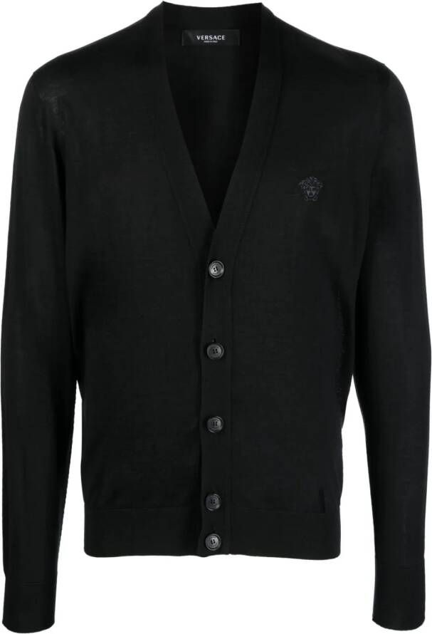 Versace Vest met geborduurd logo Zwart