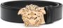 Versace La Medusa omkeerbare leren riem Zwart - Thumbnail 1
