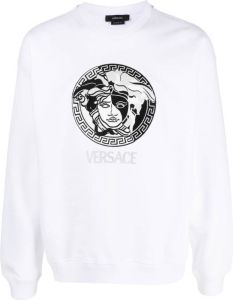 Versace Medusa sweater met ronde hals Wit