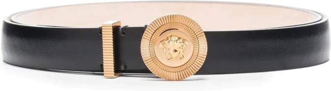 Versace Leren riem Zwart