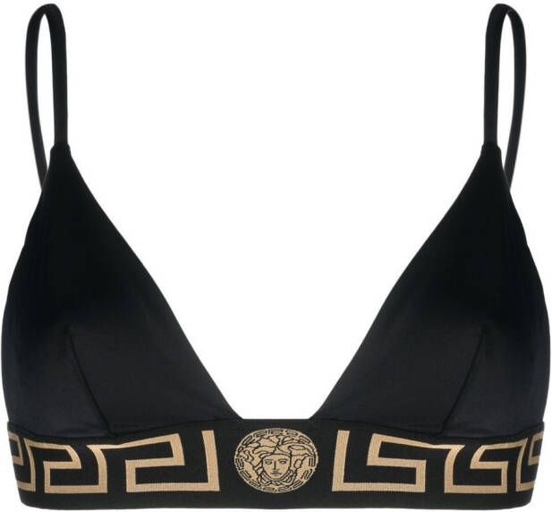 Versace Bikinitop met Medusa logo Zwart