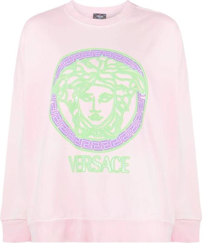 Versace Gerafelde blouse Roze