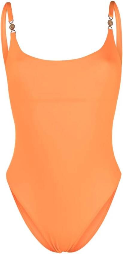 Versace Badpak met open rug Oranje