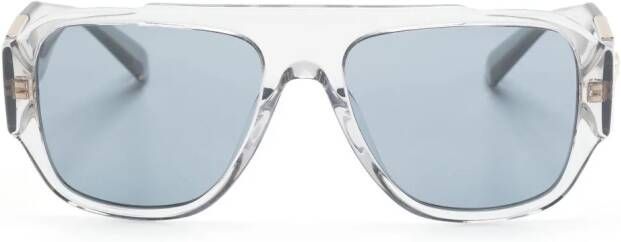 Versace Eyewear Zonnebril met doorzichtig montuur Grijs