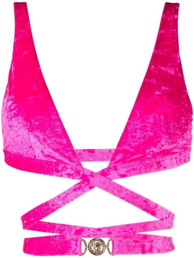 Versace Bikinitop met plakkaat Roze