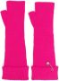 Versace Safety-Pin gebreide vingerloze handschoenen Roze - Thumbnail 1
