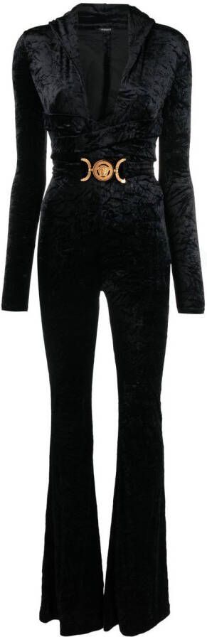 Versace Jumpsuit met V-hals Zwart