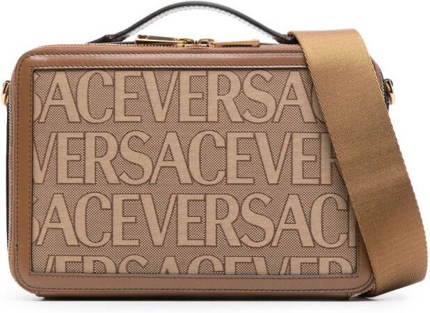 Versace Messengertas met print Bruin