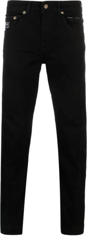 Versace Mid waist slim-fit jeans Zwart
