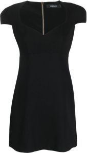 Versace Midi-jurk met kapmouwen Zwart