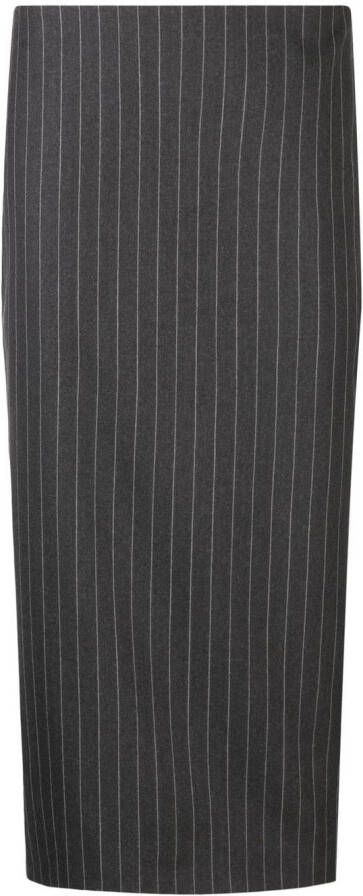 Versace Midi-rok met krijtstreep Grijs