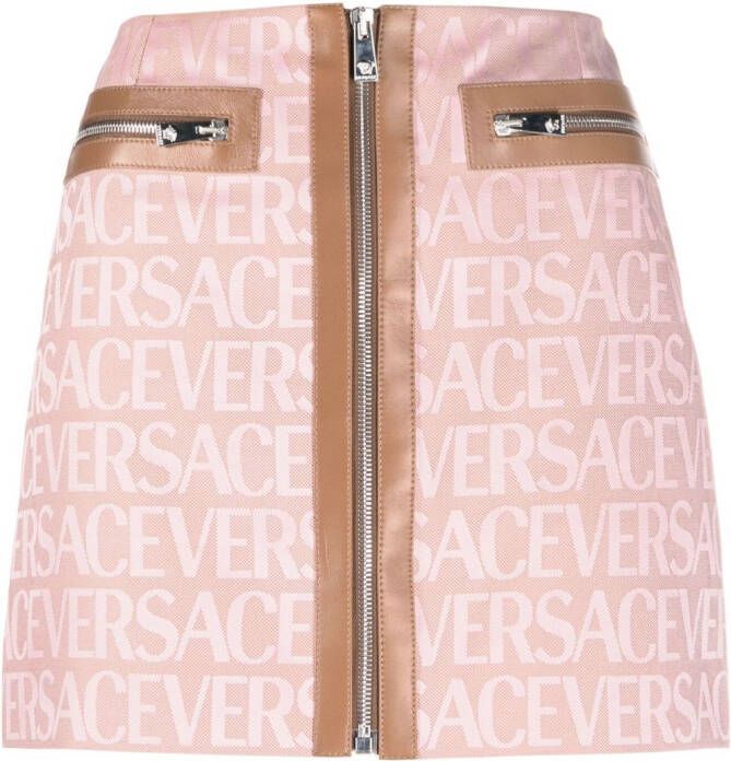 Versace Mini-rok met print Roze