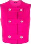 Versace Mouwloze blouse Roze - Thumbnail 1