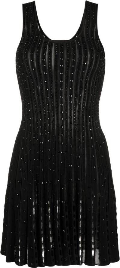 Versace Mouwloze mini-jurk Zwart