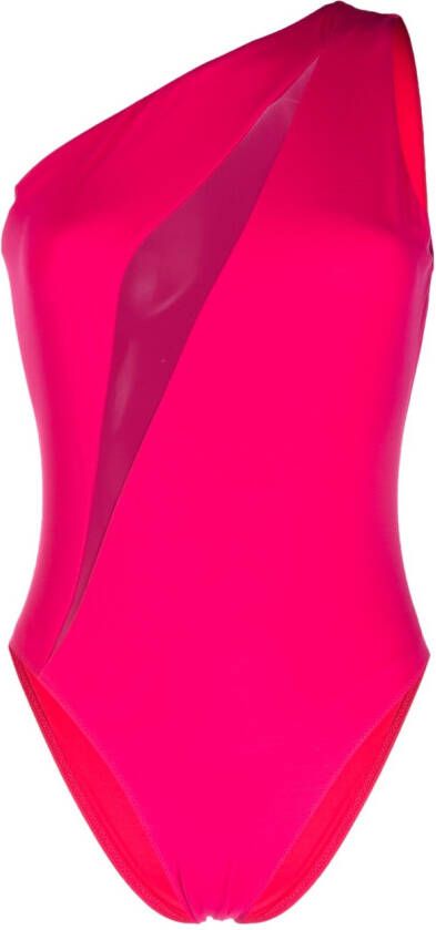 Versace Asymmetrisch badpak Roze