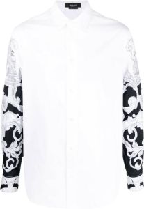 Versace Overhemd met barokprint Wit