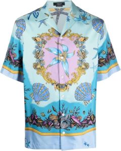 Versace Overhemd met grafische print Blauw
