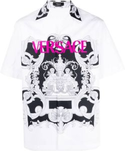 Versace Overhemd met logoprint Wit