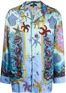 Versace Overhemd met print Blauw