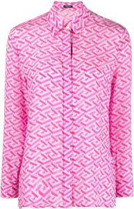 Versace Overhemd met print Roze