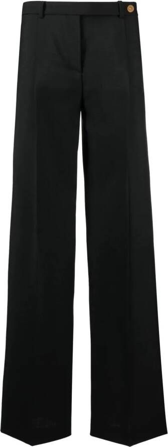 Versace Pantalon met wijde pijpen Zwart