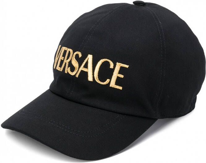 Versace Pet met geborduurd logo Zwart