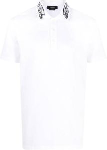Versace Poloshirt met borduurwerk Wit