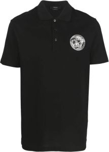 Versace Poloshirt met borduurwerk Zwart